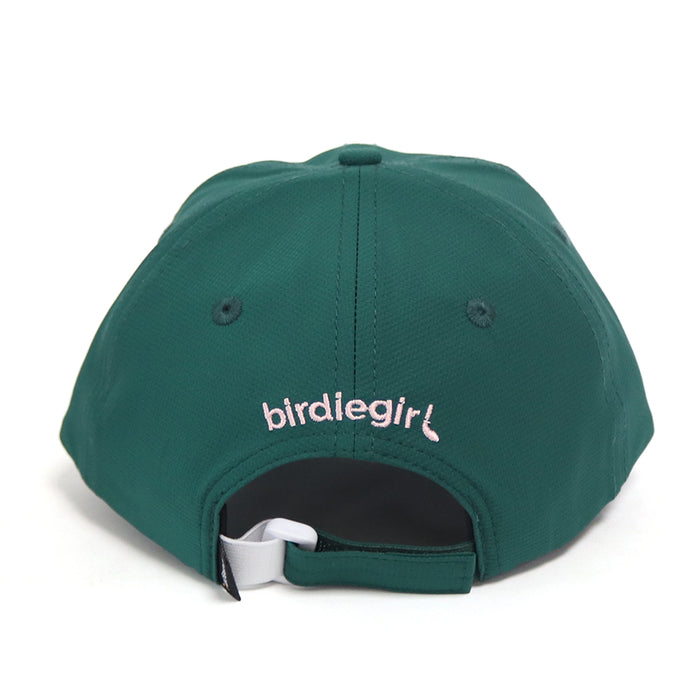 Green cap with 'birdiegirl' logo on a white background