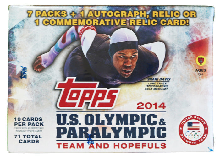 2014 US Olympic and Paralympic Topps Trading Cards Sealed Blaster Box