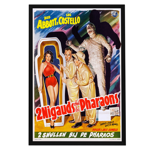 "Abbott and Costello Meet The Mummy (French)" (1955) Framed Movie Poster