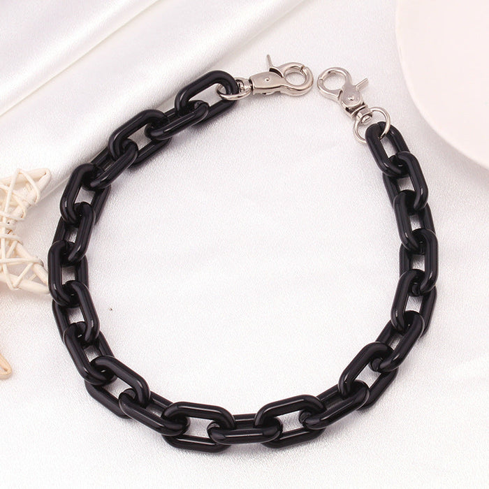 Ounamei Acrylic Chunky Bag Chain Strap – 50cm Lightweight Statement Purse Charm