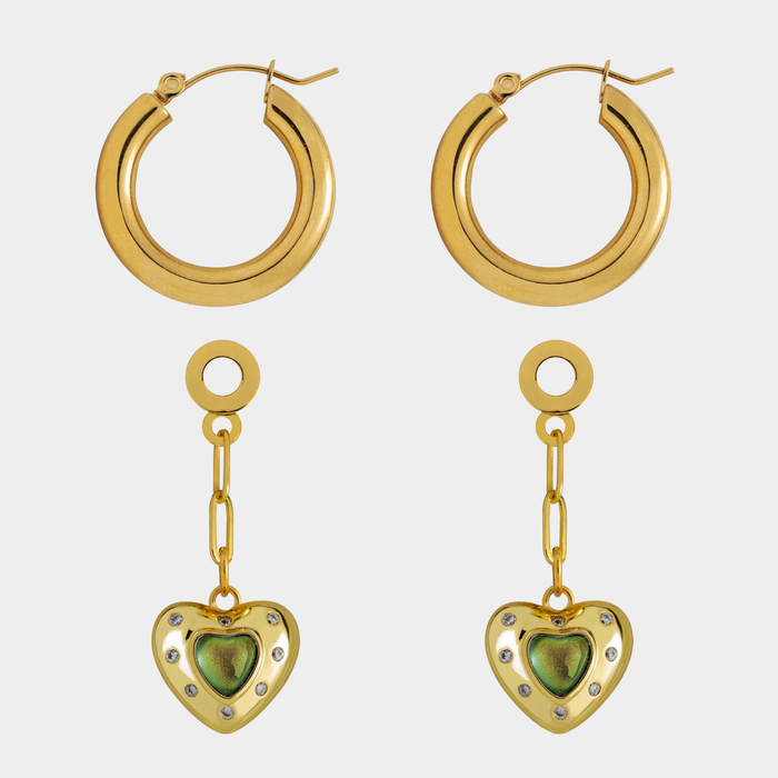 Ami Link Charm Earrings