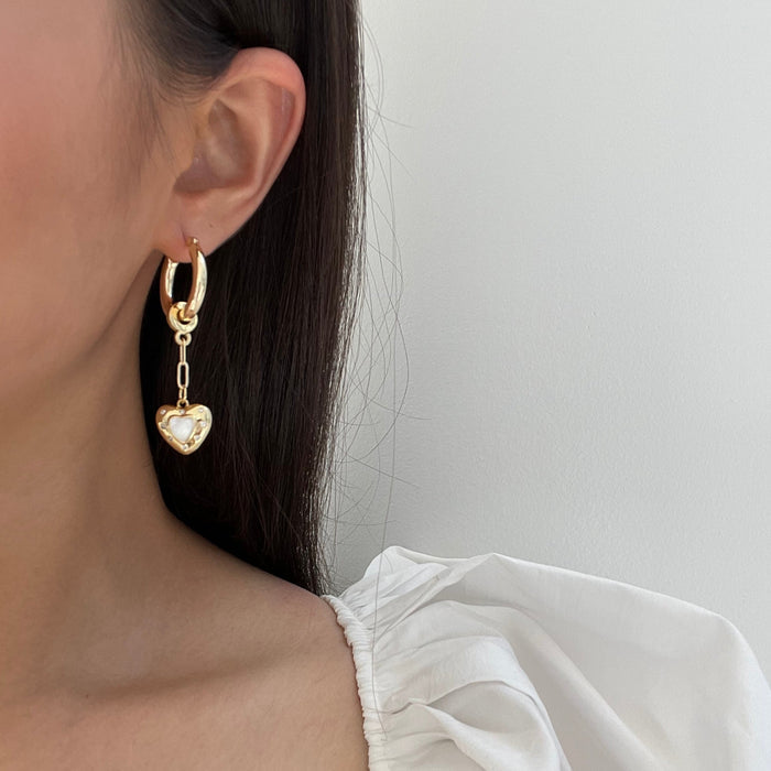 Ami Link Charm Earrings