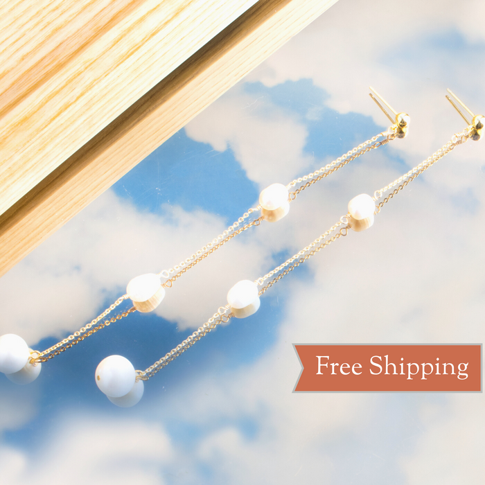 Aria Pearl Drop Earrings