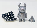 Ayako Takagi UAMOU Silver Glitter With Boo Happy Japanese Soft Vinyl Sofubi Figure