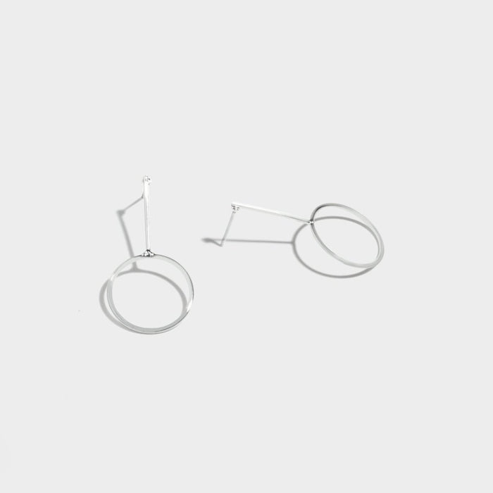Bar Circle Earrings