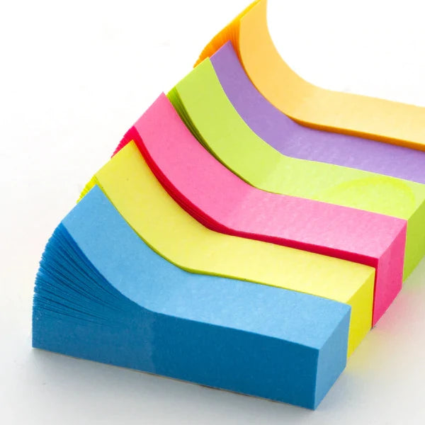BAZIC 100 Ct. 0.5" X 1.75" Neon Page Marker (10/Pack) Sold in 24 Units