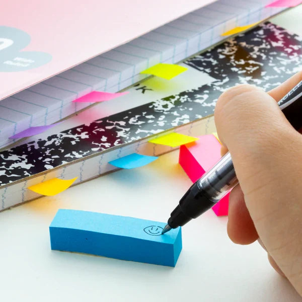 BAZIC 100 Ct. 0.5" X 1.75" Neon Page Marker (10/Pack) Sold in 24 Units