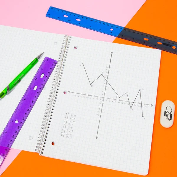 BAZIC 12" (30cm) Jeweltones Color Ruler (4/Pack) Sold in 24 Units