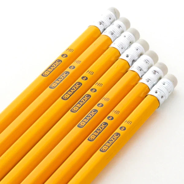 BAZIC #2 Premium Yellow Pencil (12/Pack) Sold in 24 Units
