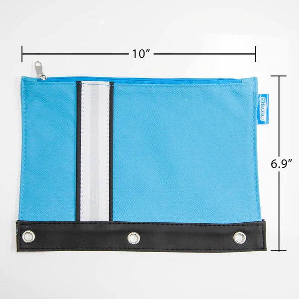 BAZIC Bright Color 3-Ring Pencil Pouch Sold in 24 Units