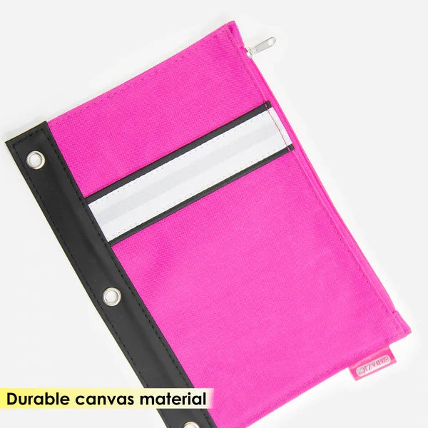 BAZIC Bright Color 3-Ring Pencil Pouch Sold in 24 Units