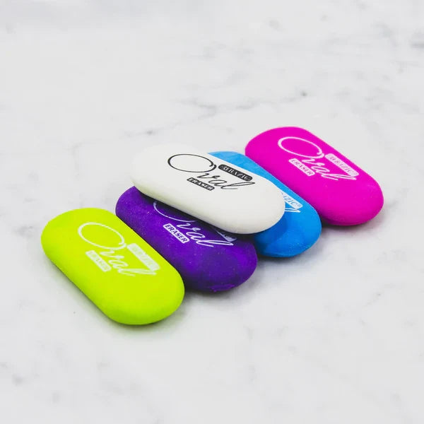 BAZIC Bright Color Oval Eraser (4/Pack) Sold in 24 Units