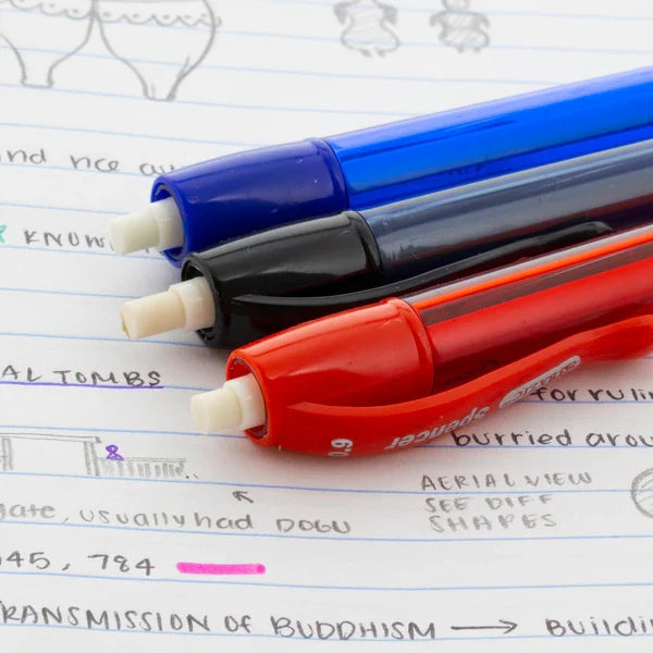 BAZIC Spencer Asst. Color Retractable Pen w/ Cushion Grip (4/Pack) Sold in 24 Units