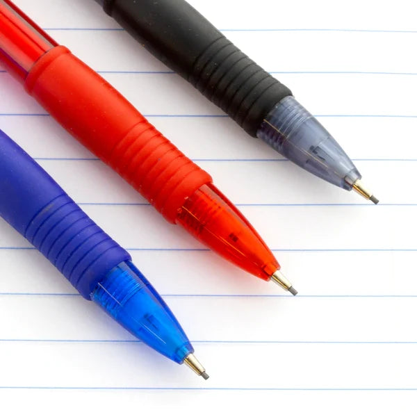 BAZIC Spencer Asst. Color Retractable Pen w/ Cushion Grip (4/Pack) Sold in 24 Units