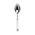 The Alain Saint-Joanis Beatrix Serving Spoon - Stainless features a reflective oval bowl and a textured handle, displayed against a plain white background.