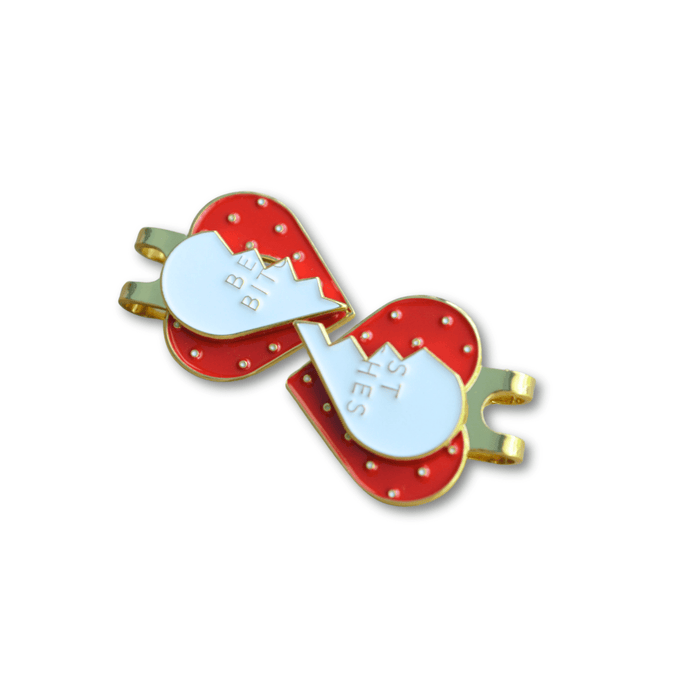Golf Ball Markers in Best Bitches Broken Heart Golf Ball Marker with Hat Clips Set by Birdie Girl Golf
