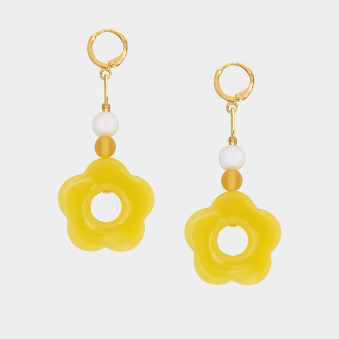 Bethany Chain Floral Earrings