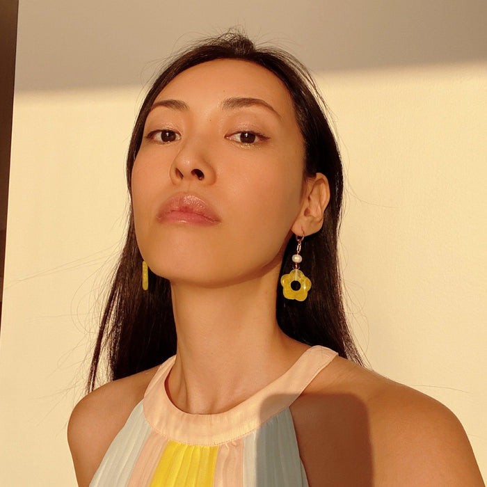 Bethany Chain Floral Earrings