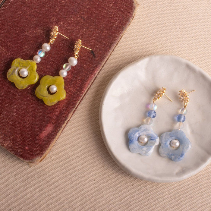 Bethany Drop Floral Earrings