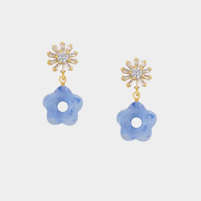 Bethany Tiny Floral Earrings - D