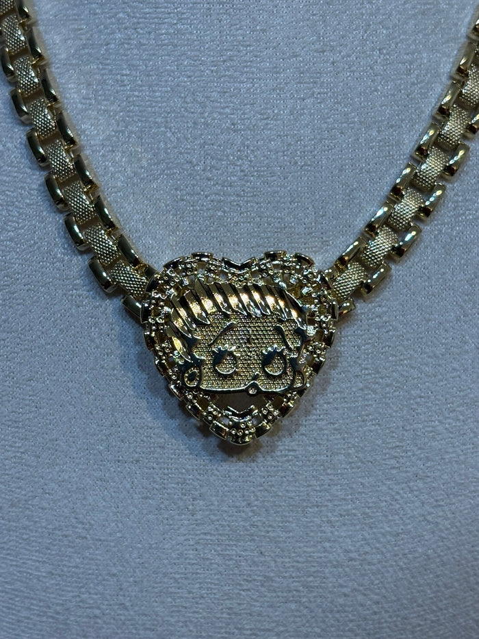 Betty Boop Love Heart Necklace