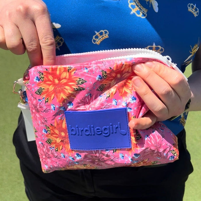 Golf Bags in Big Floral Women's Golf Accessories Bag by Birdie Girl Golf