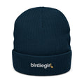 in Navy Birdie Girl Ribbed Knit Golf Beanie by Birdie Girl Golf