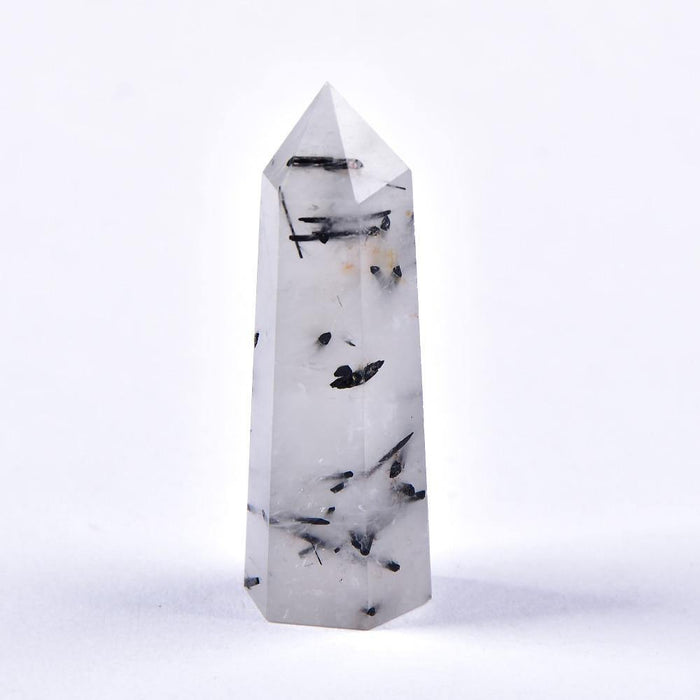 Black Tourmaline Quartz Point Crystal Tower -Wholesale Crystals