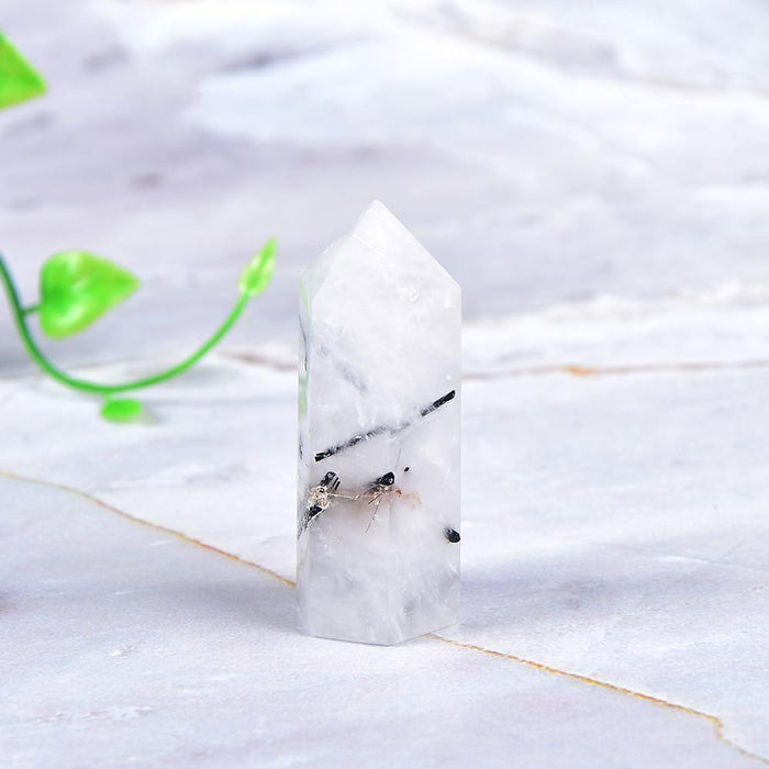 Black Tourmaline Quartz Point Crystal Tower -Wholesale Crystals
