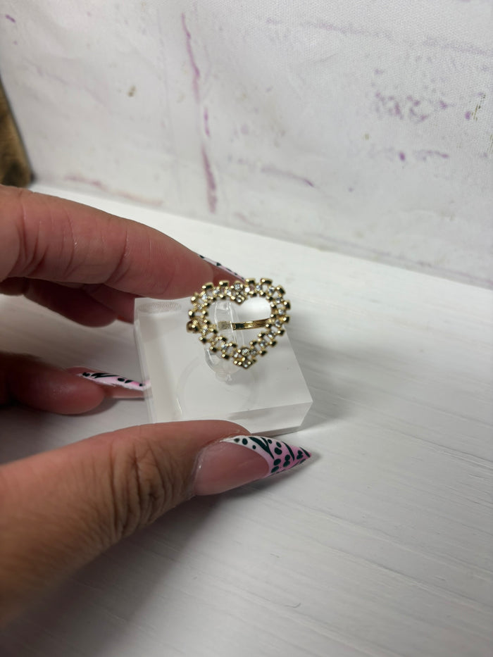 Bling Rolly Heart Ring