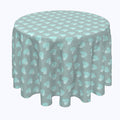 Blue Gray Hearts Round Tablecloths