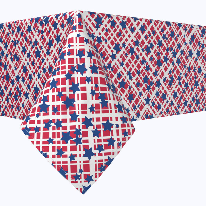 Blue Stars on America Check Rectangles