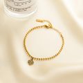 Brazalete Cadena de Bolitas & Flor Diamantada