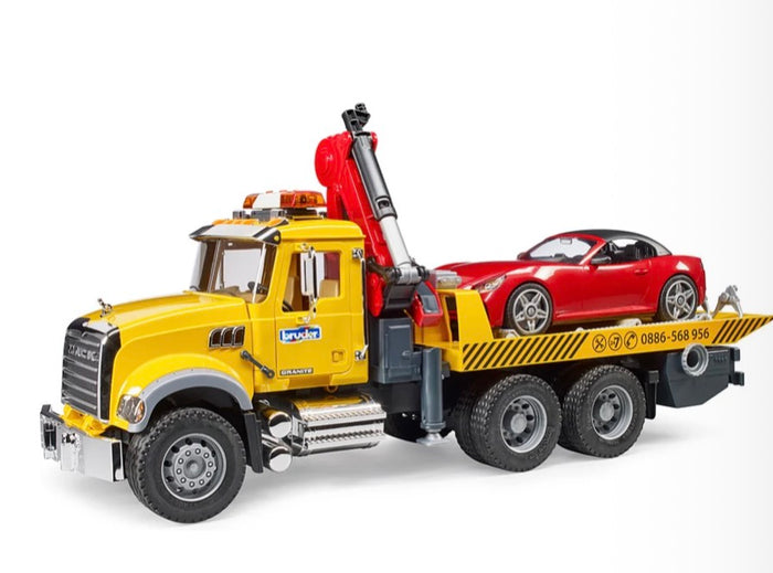 Bruder MACK Granite Tow Truck with Roadster