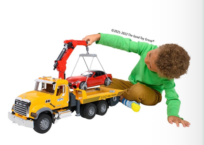 Bruder MACK Granite Tow Truck with Roadster