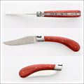 Capuchadou 12 cm Classic Folding Knife - Rosewood. Three views: open, side, and closed. Handcrafted details, 100% Made in France.