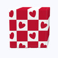 Checkmate Hearts Red Napkins
