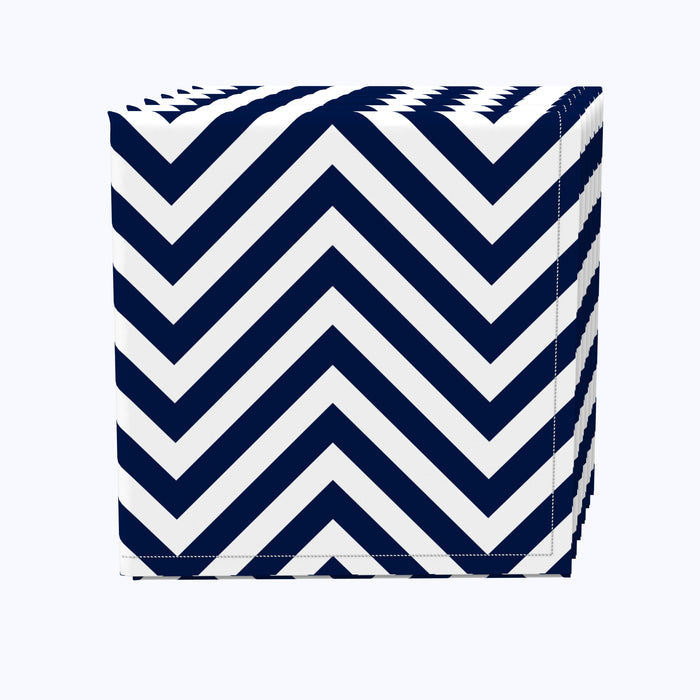 Chevron, Navy Napkins