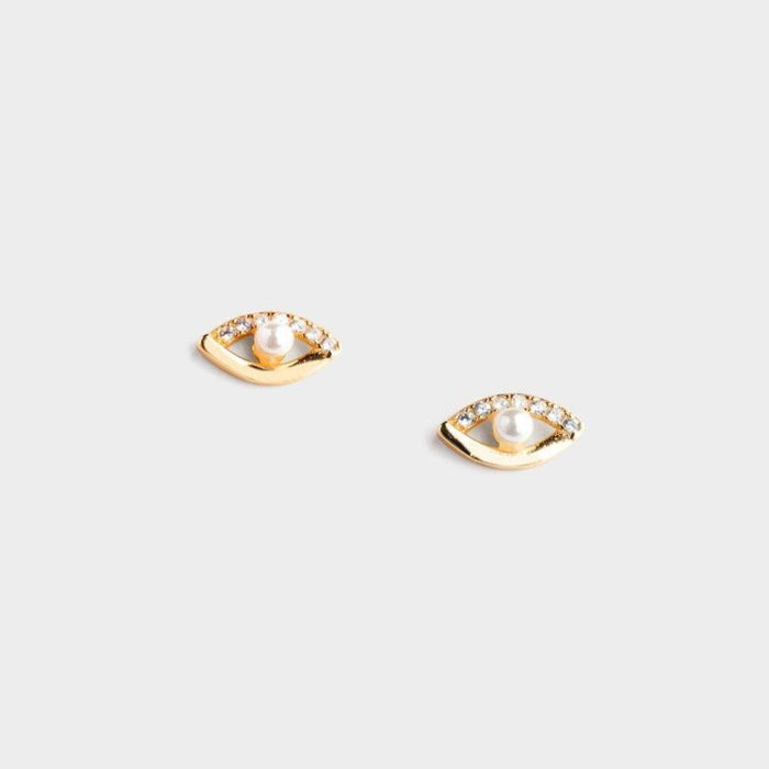 Cleopatra Pearl Studs -D