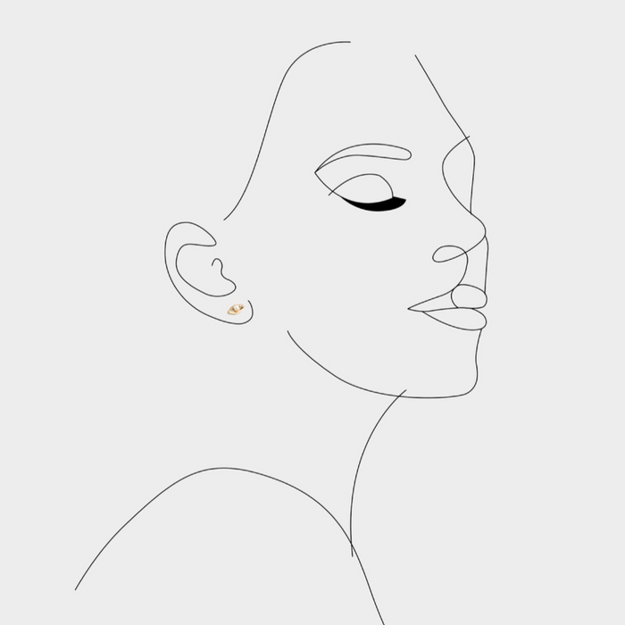 Cleopatra Pearl Studs -D