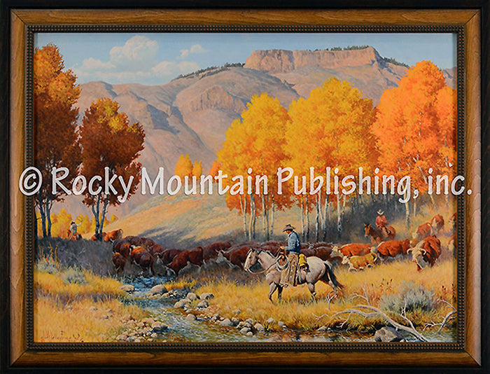 Cowboy Gold Custom Framed Giclee Canvas Western Art Prints by Clark Kelley Price