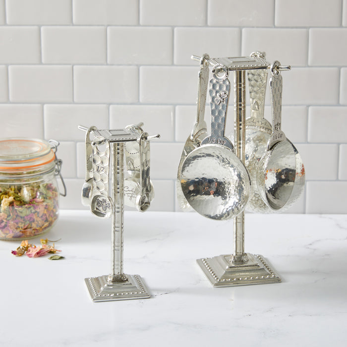 Crosby & Taylor Honeybee Pewter Measuring Spoons with Display Post