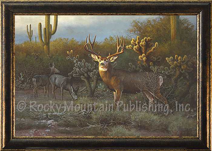 Desert Muleys – Framed Giclee Canvas by Hayden Lambson