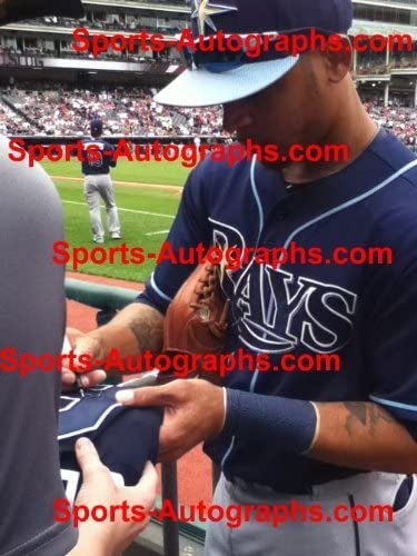 Desmond Jennings Tampa Bay Rays Signed Autographed Navy Blue #8 Jersey JSA COA