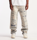 Embellish Mirage Blended Wash Denim Jeans in light blue with distressed details