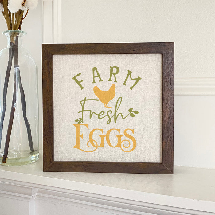 Farm Fresh Chicken Eggs - Framed Sign
