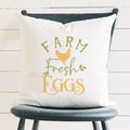 Farm Fresh Chicken Eggs - Square Canvas Pillow