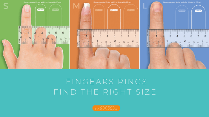 Fingears M-19mm Silver-White Set - Fingears
