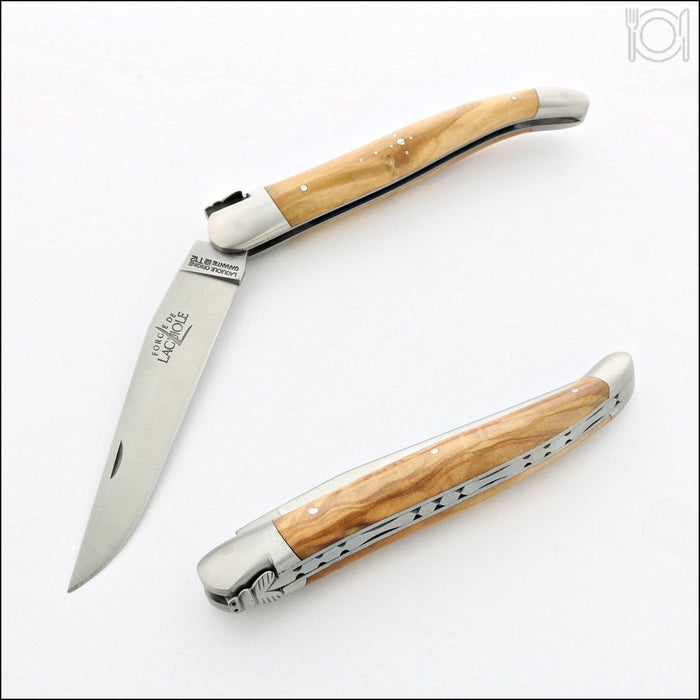 Forge de Laguiole Carvé 12 cm Olive Wood-POCKET KNIFE