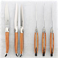Forge de Laguiole Rosewood Steak Knives - Shiny, Set of 6 Shiny Stainless - Handcrafted by Forge de Laguiole